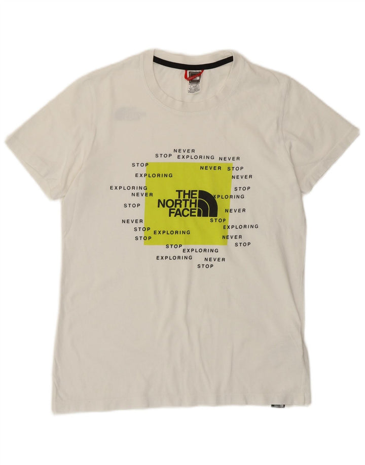 THE NORTH FACE Γυναικείο γραφικό T-Shirt Top UK 6 XS Λευκό
