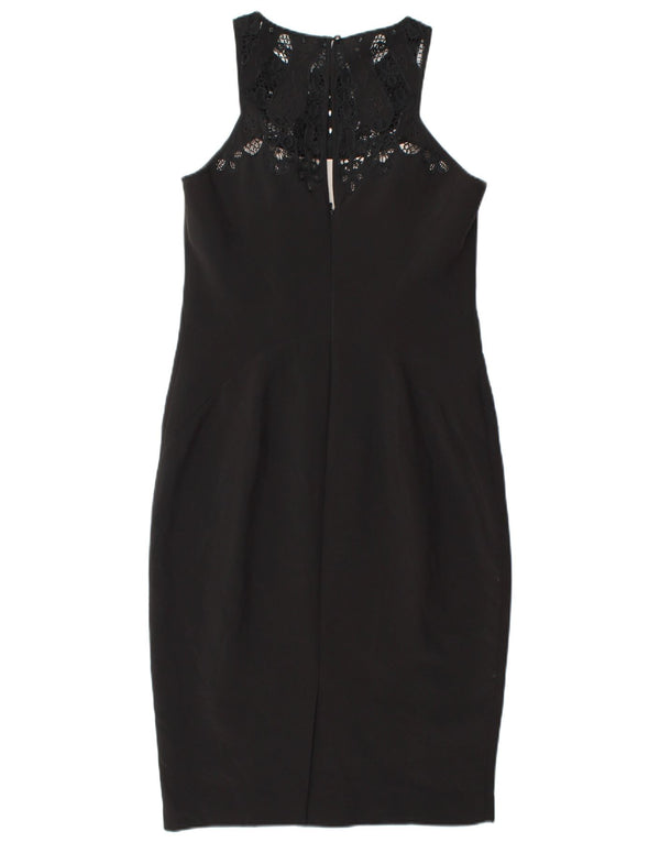 KAREN MILLEN Womens Sleeveless Bodycon Dress UK 12 Medium Black Polyester