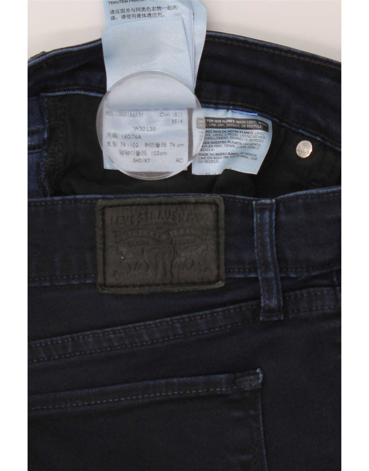 Levi's Womens 712 Slim Jeans W30 L30 Navy Blue Cotton