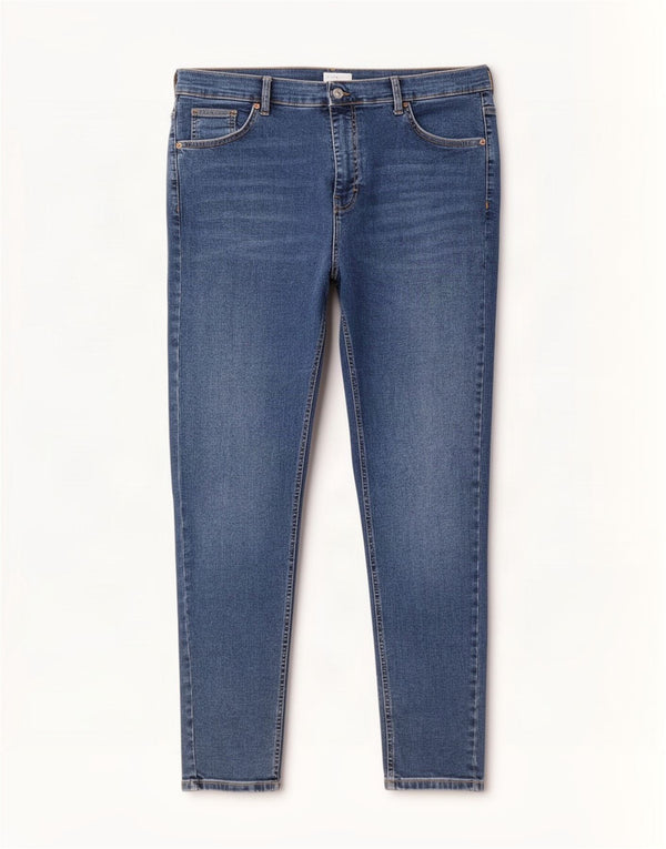 Topshop Γυναικεία Ψηλόμεση Skinny Jeans UK 18 XL W36 L27 Μπλε βαμβακερό