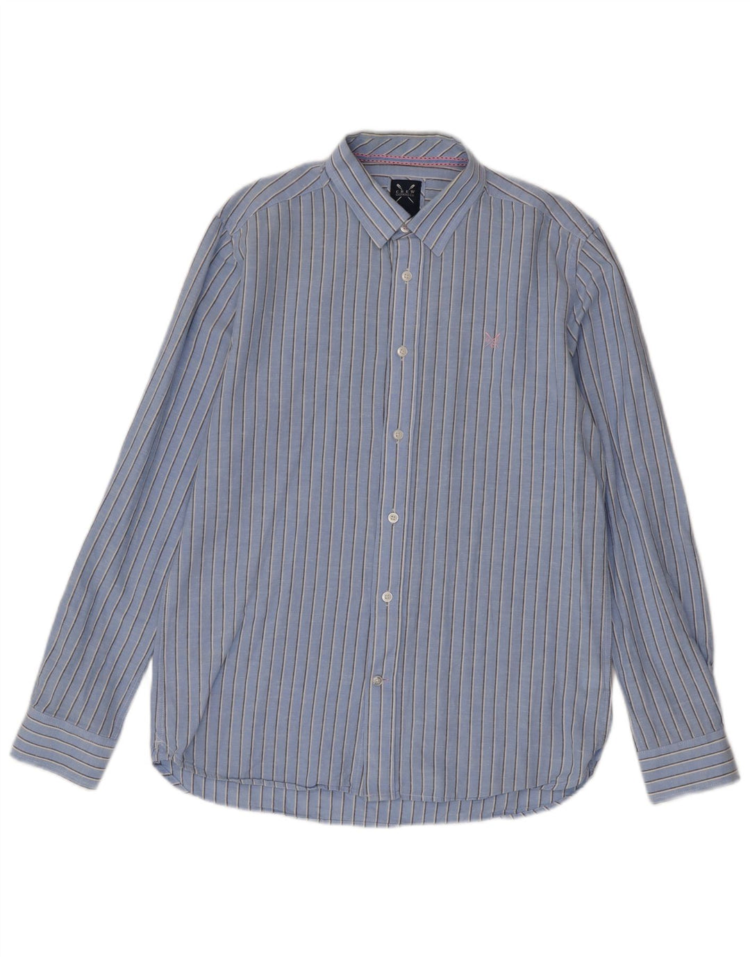 Ανδρικό πουκάμισο Crew Clothing Slim Fit Βαμβακερό μεσαίο μπλε ριγέ