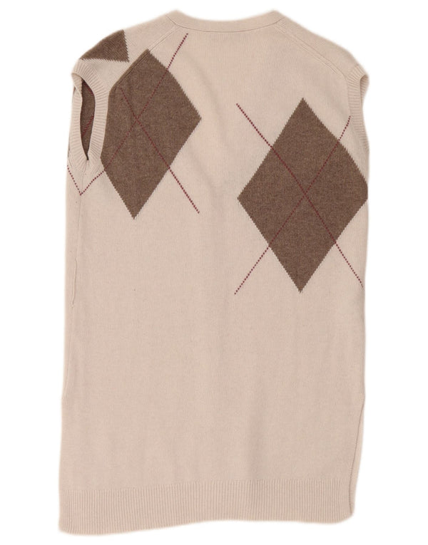 Stefanel Γυναικείο αμάνικο πουλόβερ με ζακέτα UK 10 Small Beige