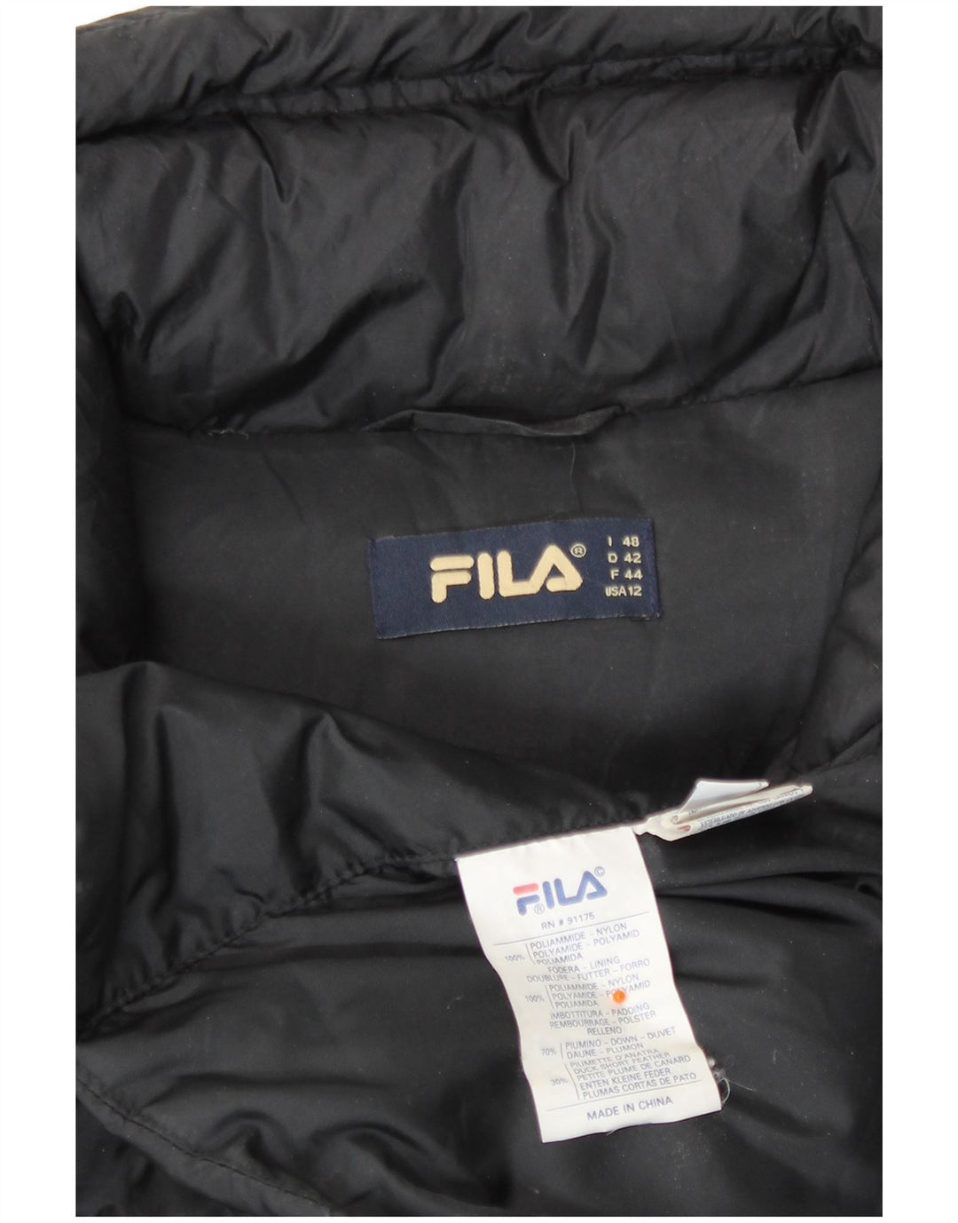 Fila Γυναικείο Παλτό IT 48 XL Μαύρο Πολυαμίδιο