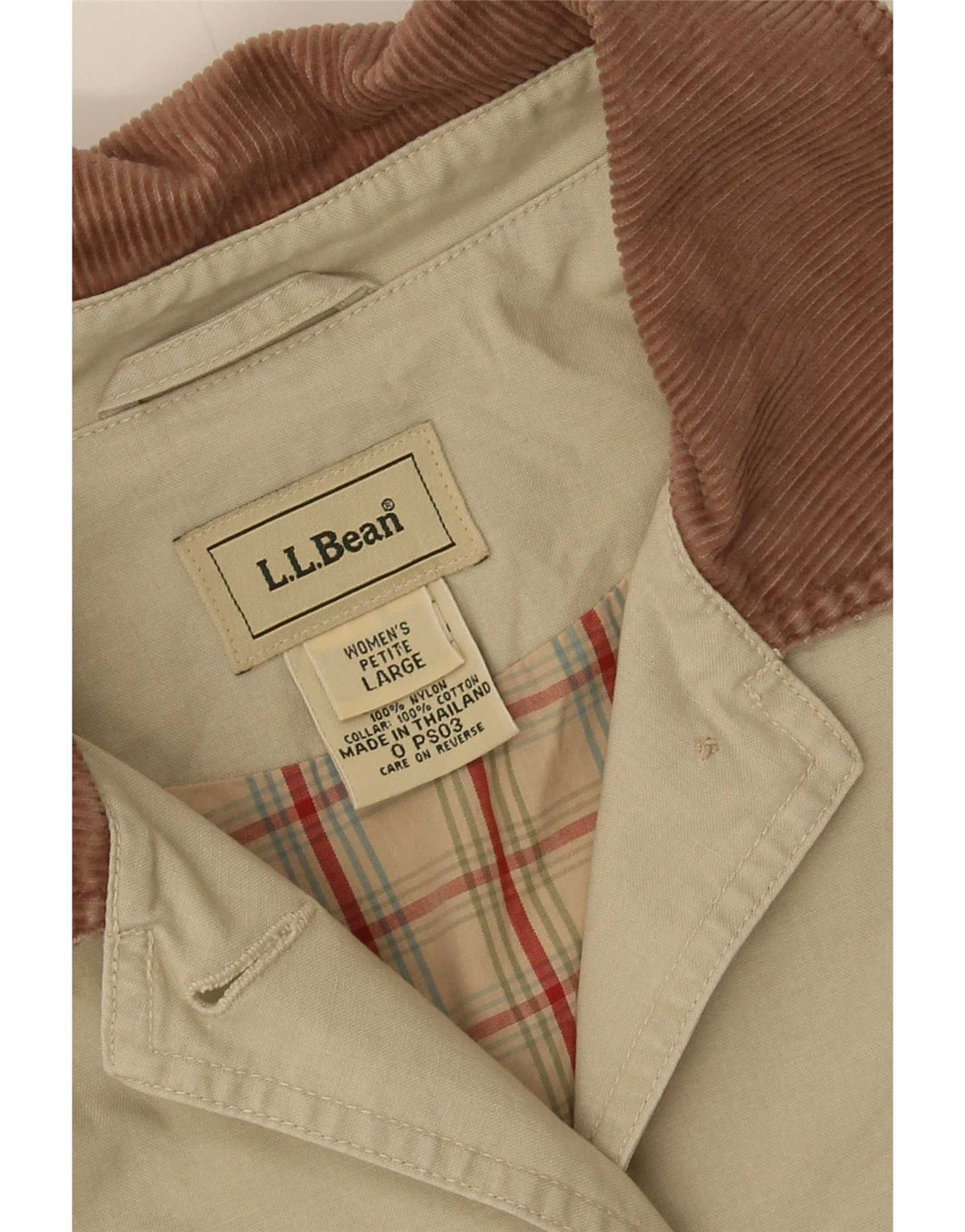 L.L.Bean Γυναικείο Υπερμεγέθη Utility Jacket UK 16 μεγάλο μπεζ βαμβακερό
