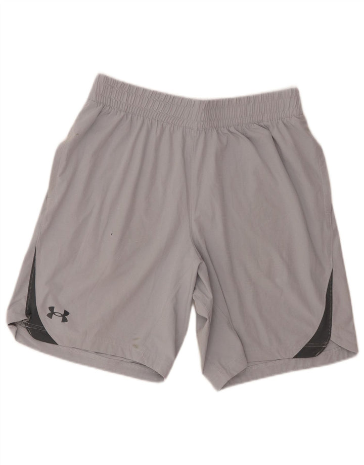 Ανδρικό γραφικό αθλητικό σορτς Under Armour με μεσαίο γκρι έγχρωμο πολυεστέρα