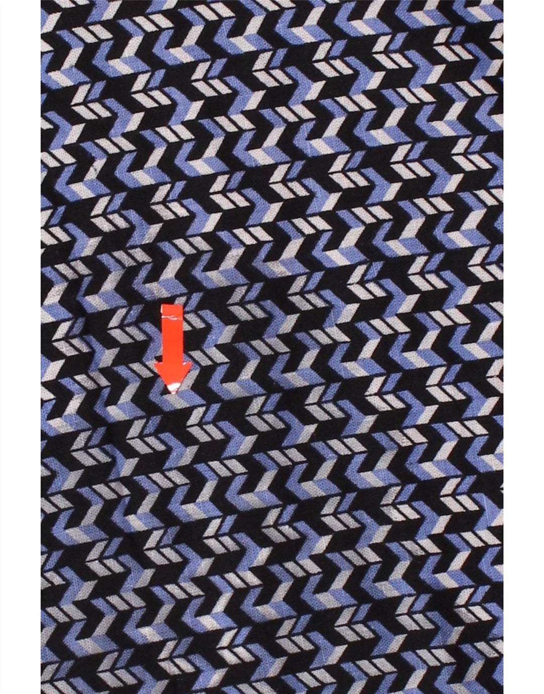 VINTAGE Mens Shirt Size 40 Medium Navy Blue Chevron Vintage Vintage and Second-Hand Vintage from Messina Hembry 