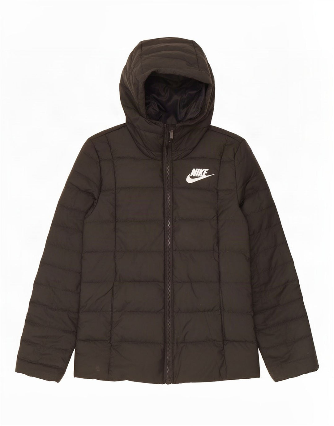 Γυναικείο μπουφάν Nike με κουκούλα UK 10 Small Black Polyester