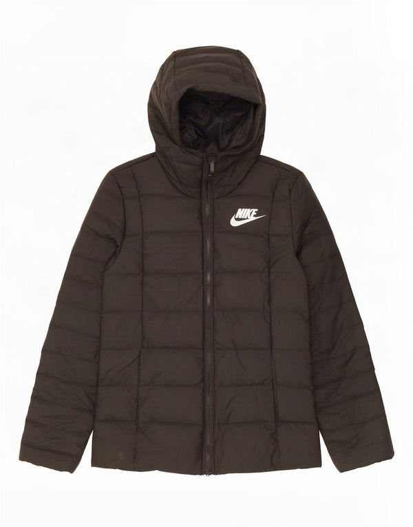 Γυναικείο μπουφάν Nike με κουκούλα UK 10 Small Black Polyester