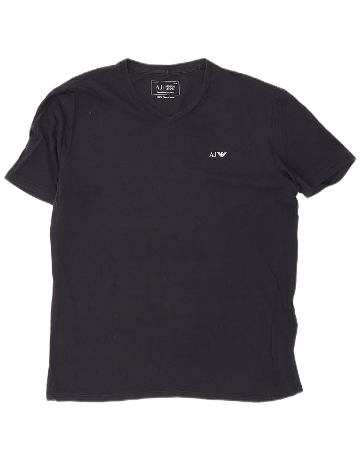 Armani Jeans Ανδρικό T-Shirt Top Large Navy Blue Cotton