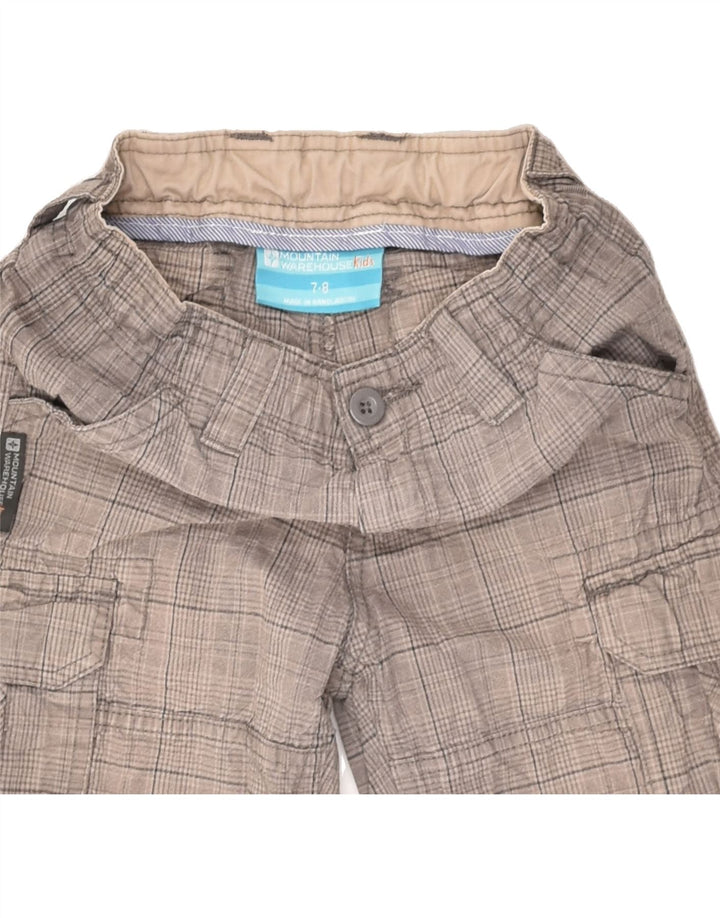 MOUNTAIN WAREHOUSE Αγόρια Cargo σορτς 7-8 ετών W22 Γκρι βαμβακερό τσεκ