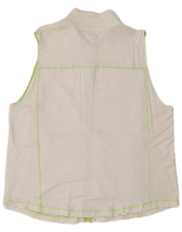 Chaps Γυναικεία Αμάνικη αθλητική φόρμα Top UK 20 2XL Λευκή βισκόζη