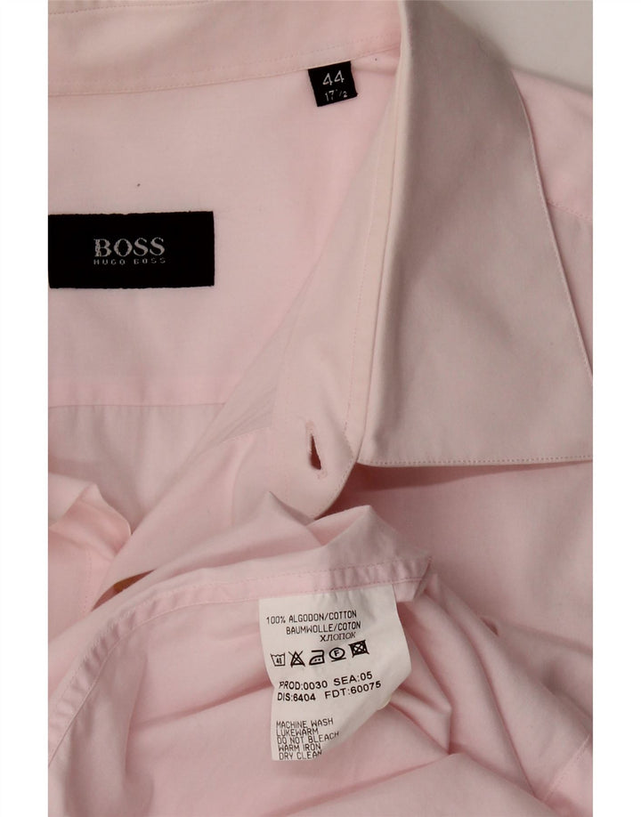 Ανδρικό πουκάμισο HUGO BOSS 17 1/2 44 XL Ροζ βαμβακερό