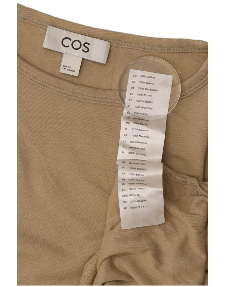 Cos Γυναικείο τοπ μακρυμάνικο UK 6 XS Beige βαμβακερό