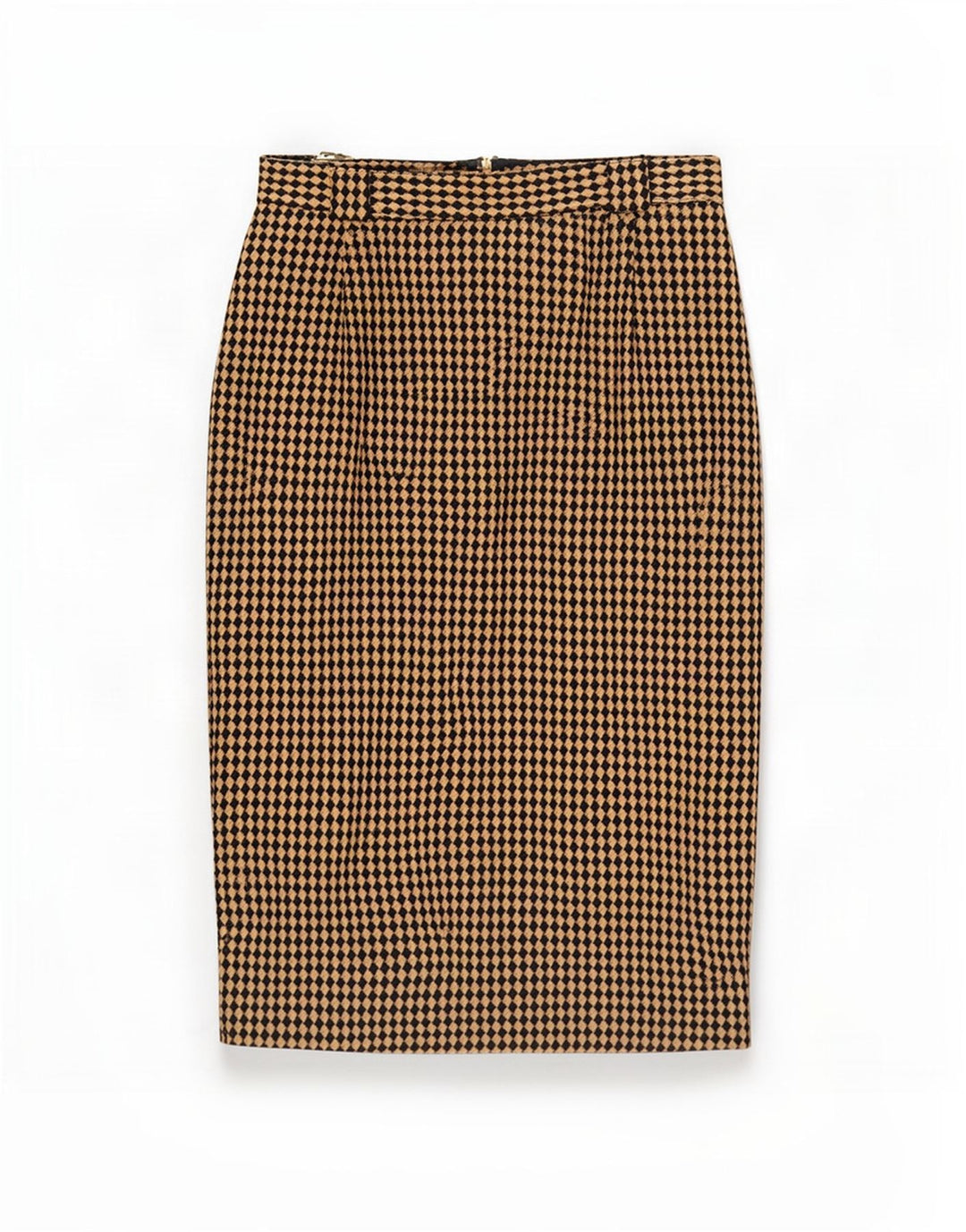 Michael H Γυναικεία Pencil Φούστα UK 12 Medium W26 Beige Argyle/Diamond Wool
