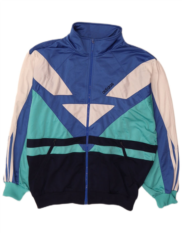 Ανδρική φόρμα Adidas Top Jacket UK 40/42 Medium Blue Colorblock Polyester