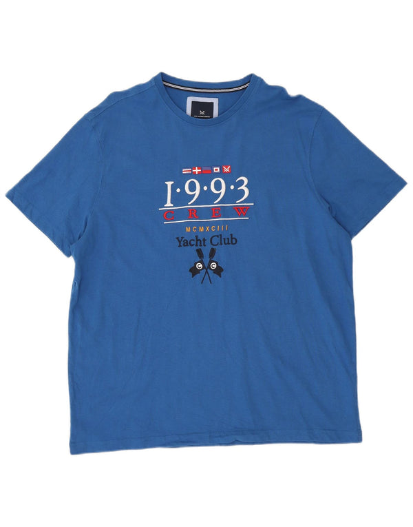 Crew Clothing Ανδρικό γραφικό T-Shirt Top XL Blue Cotton