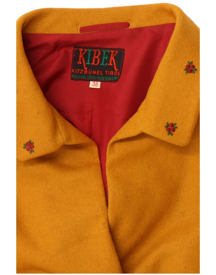 VINTAGE Γυναικείο τζάκετ Blazer IT 38 XS Κίτρινο βαμβακερό