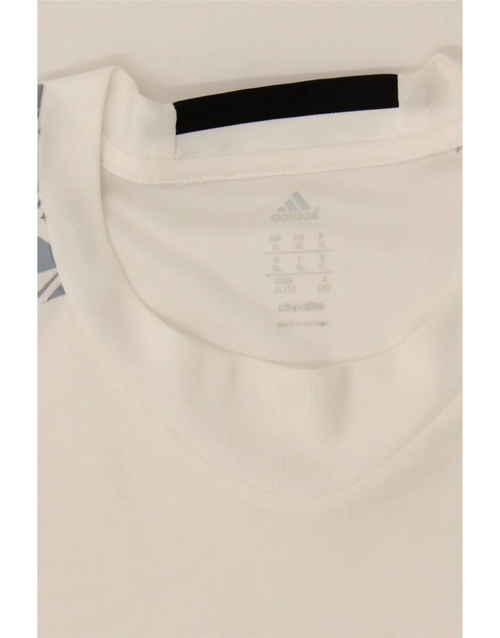 ADIDAS Ανδρικό τοπ Adizero Graphic Μακρυμάνικο XL Λευκός Πολυεστέρας