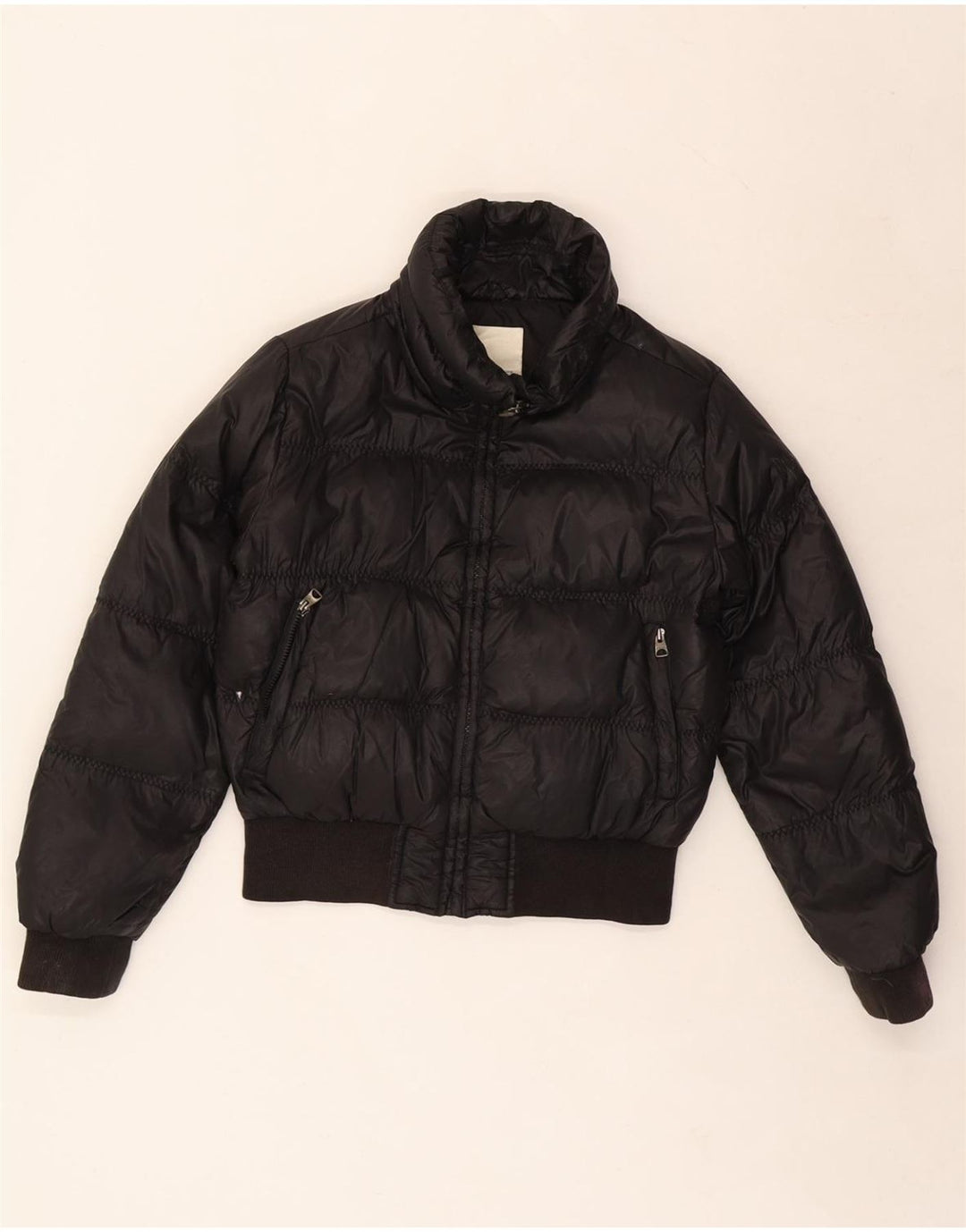 DIESEL Girls Padded Jacket 7-8 Years Medium  Black Nylon