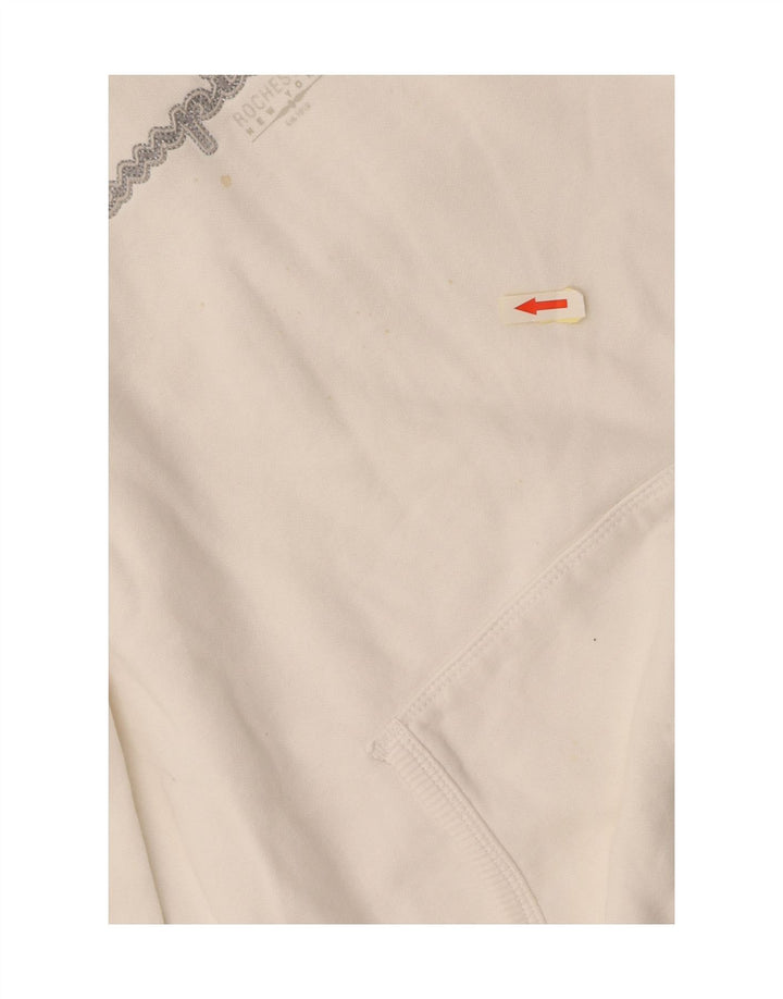 CHAMPION Womens Heritage Classics Graphic Hoodie Jumper UK 14 Medium White