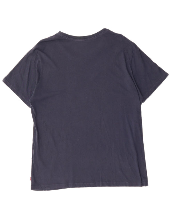 Ανδρικό γραφικό μπλουζάκι LEVI'S Top Large Navy Blue από βαμβάκι