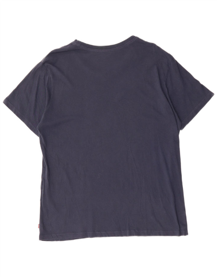 Ανδρικό γραφικό μπλουζάκι LEVI'S Top Large Navy Blue από βαμβάκι