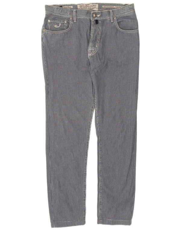 Jacob Cohen Ανδρικό Slim Casual Παντελόνι W38 L31 Μπλε ριγέ βαμβακερό