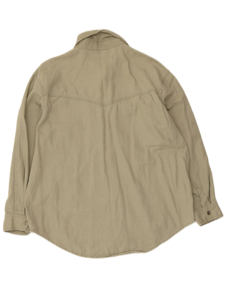 Zara Γυναικείο πουκάμισο Oversized UK 10 Μικρό πράσινο βαμβακερό
