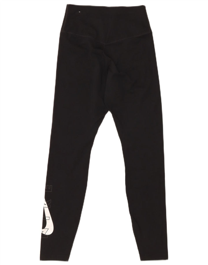 Γυναικεία γραφικά κολάν NIKE UK 4 XS Μαύρο Πολυεστέρας