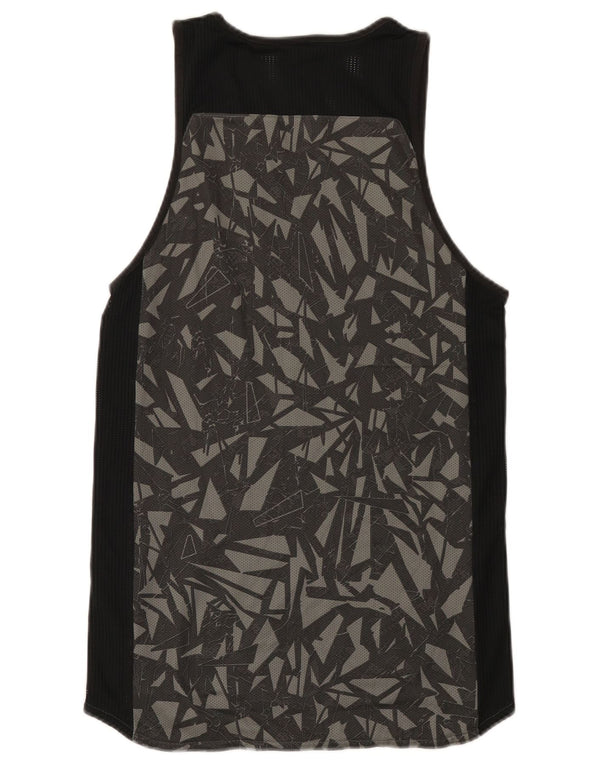 Ανδρικό γιλέκο Adidas Μικρό μαύρο γεωμετρικό βαμβακερό