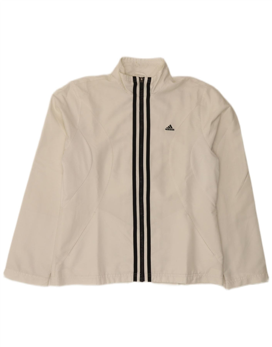 Γυναικεία αθλητική φόρμα Adidas Top Jacket UK 14 Medium White Polyester