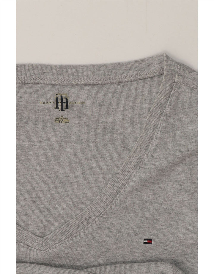 Γυναικείο T-Shirt TOMMY HILFIGER Top UK 12 Medium Grey