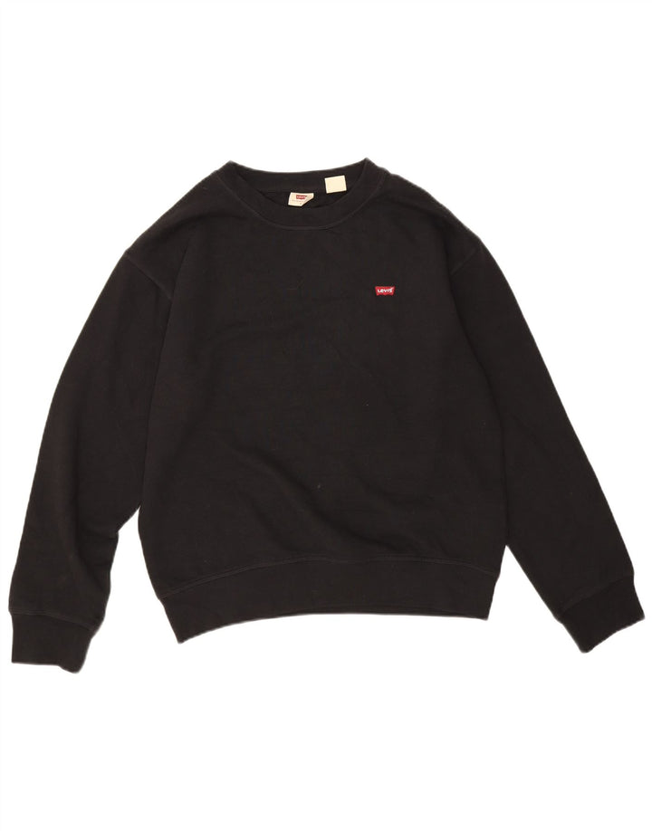 Γυναικεία φούτερ Levi's Oversized Jumper UK 10 Small Black Cotton