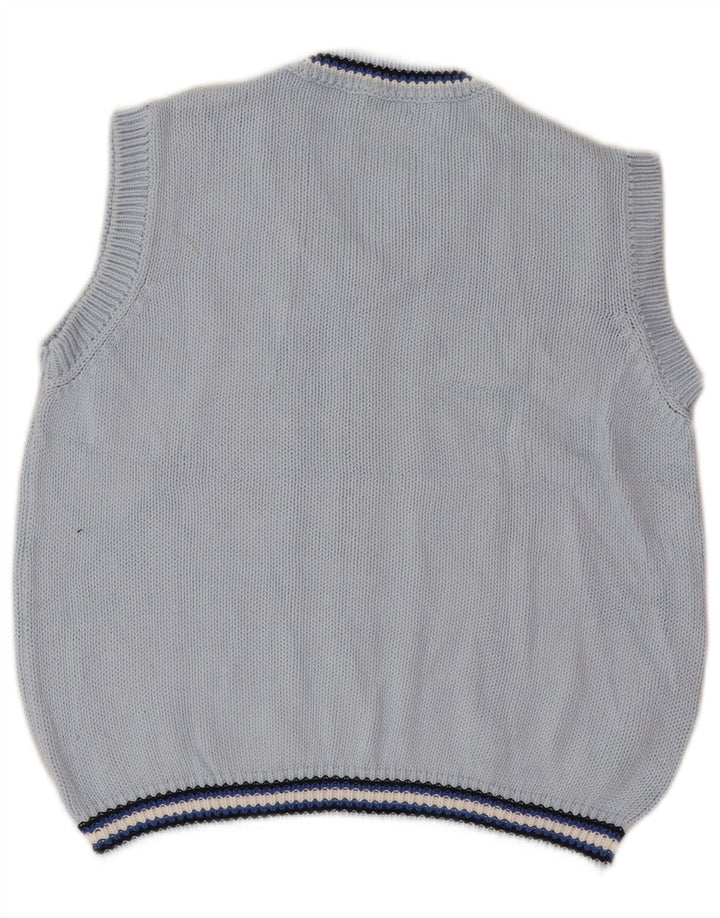 Benetton Boys Vest Tank Top 7-8 Years Blue ριγέ