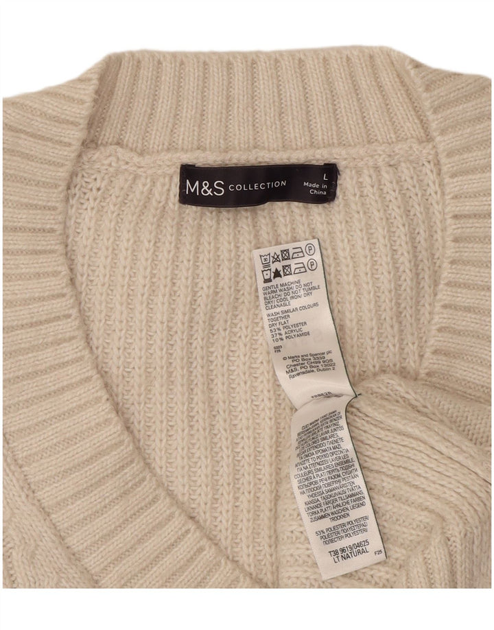 Marks & Spencer Γυναικείο γιλέκο Tank Top UK 16 Large Off White Polyester