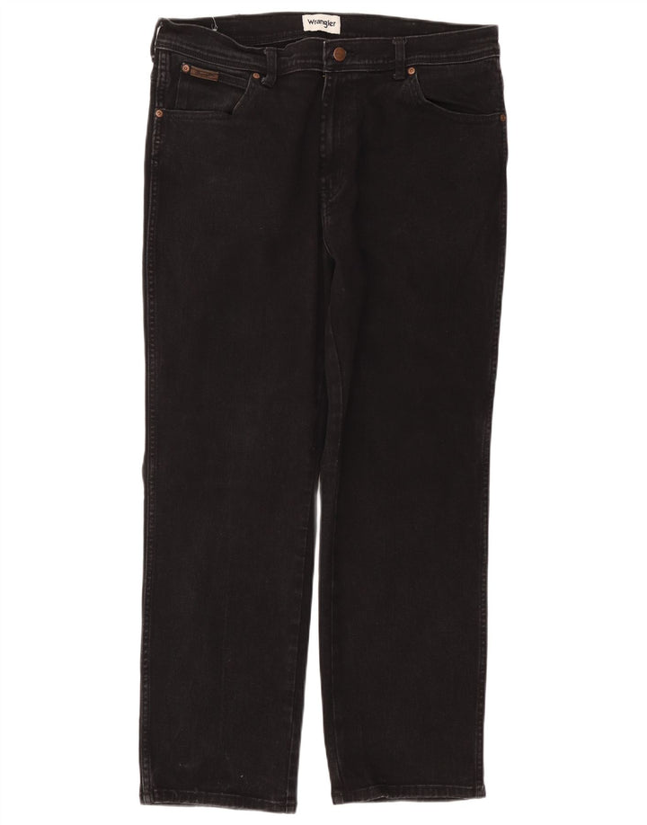WRANGLER Ανδρικό Texas Straight Jeans W38 L30 Μαύρο βαμβακερό