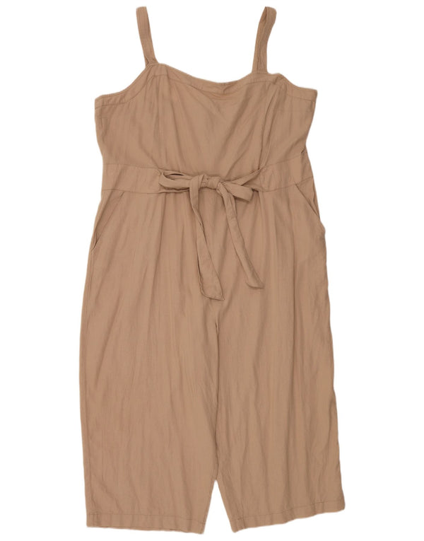 Γυναικεία αμάνικη φόρμα Fat Face UK 22 3XL W48 L20 Beige λινό