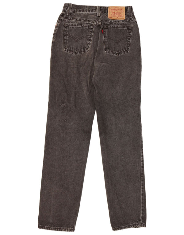 Levi's Womens 512 Slim Fit Straight Jeans US 9 Medium W26 L31 Black Cotton