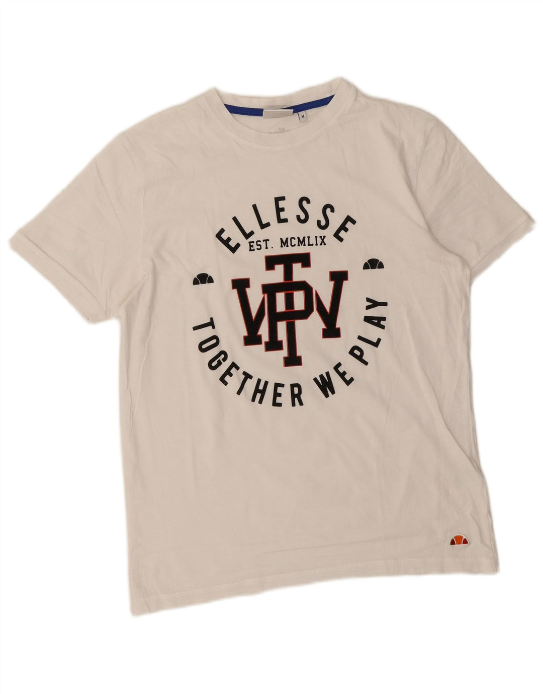 Γυναικείο γραφικό μπλουζάκι Ellesse Top UK 14 Μεσαίο λευκό βαμβακερό