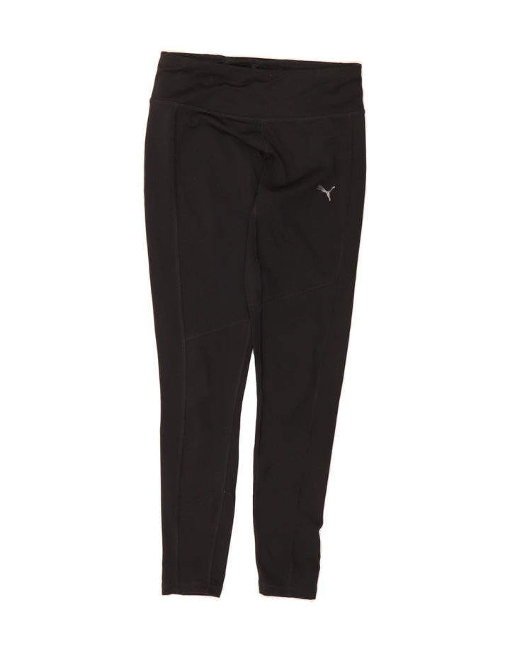 PUMA Womens Leggings UK 8 Small  Black Polyester Vintage Puma and Second-Hand Puma from Messina Hembry 