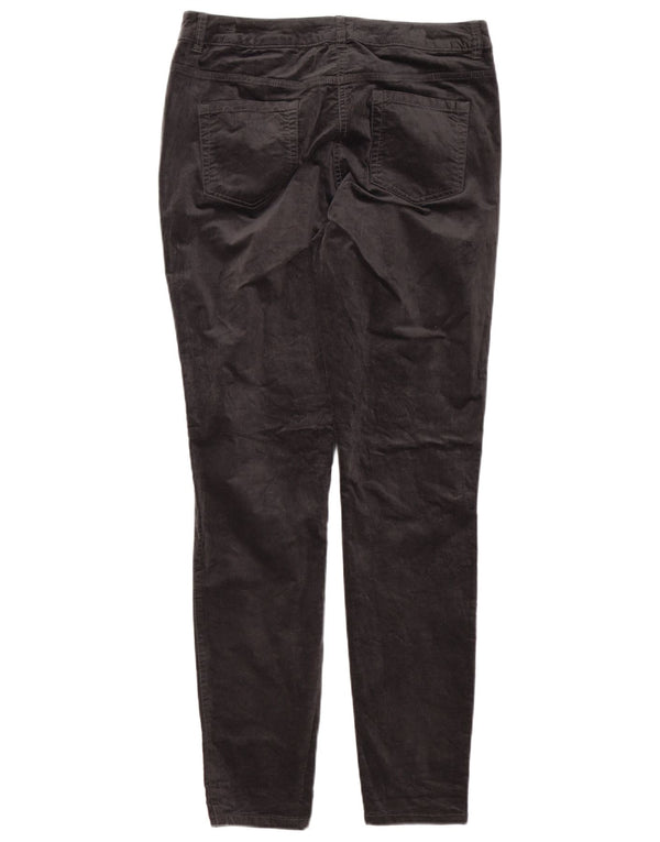 M&Co Γυναικείο Velvet Skinny Casual Παντελόνι UK 14 Μεγάλο W34 L32 Γκρι βαμβακερό