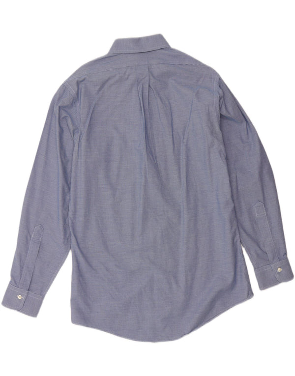 BROOKS BROTHERS Mens Slim Fit Shirt Size 15 1/2 Medium Blue Houndstooth