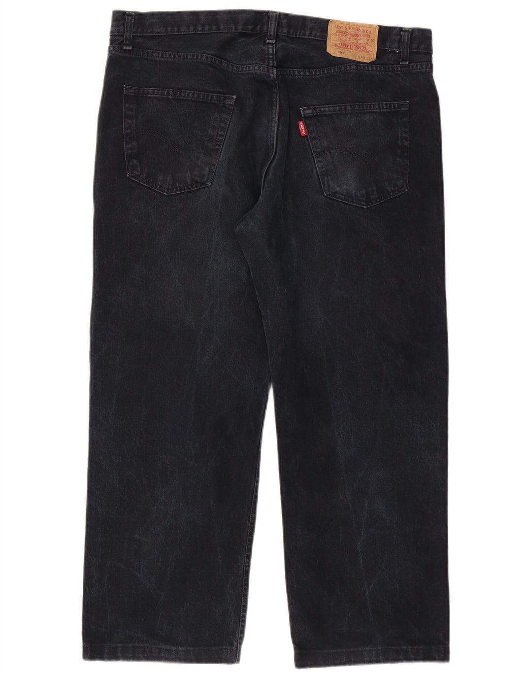 Levi's Mens 501 Straight Jeans W40 L26 Μαύρο Βαμβακερό