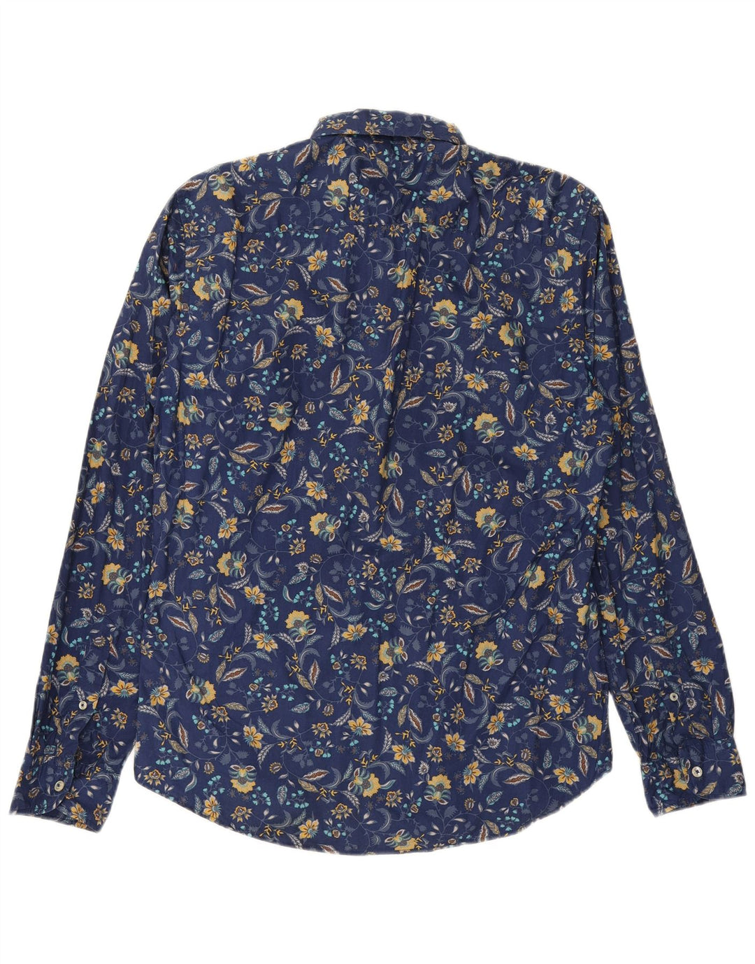 BENETTON Ανδρικό Slim Πουκάμισο Medium Navy Blue Floral