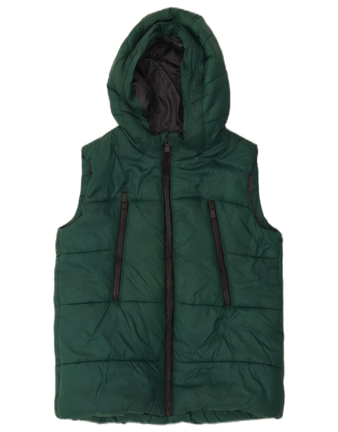 Marks & Spencer Boys Hooded Gilet Gilet 11-12 Years Green Polyester