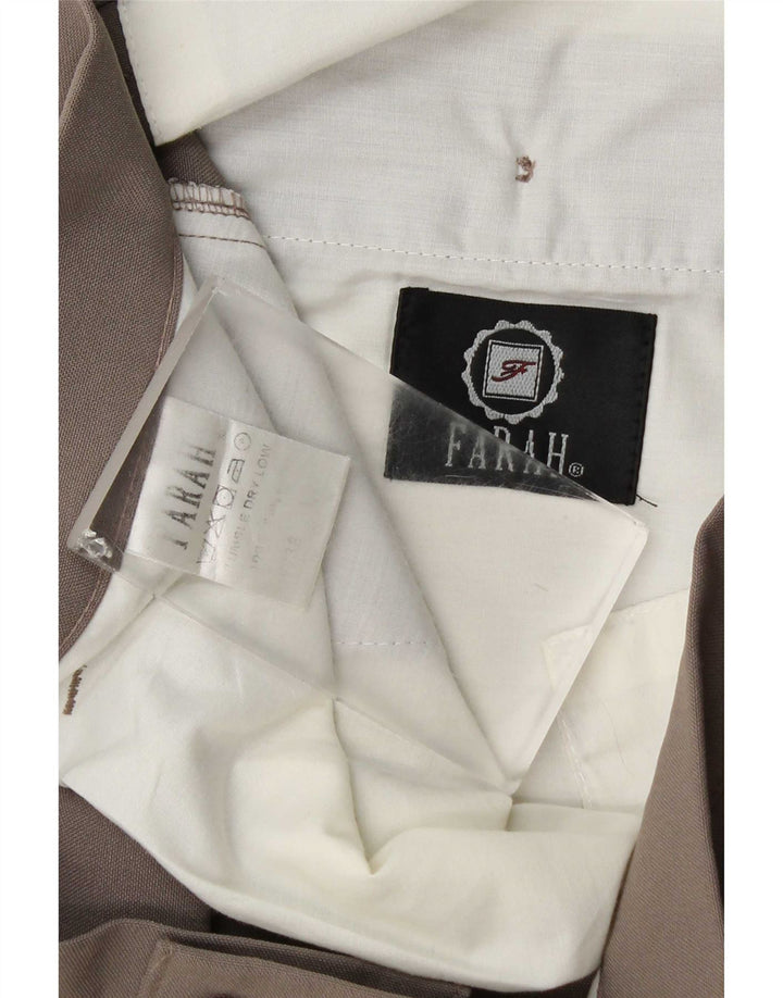 Farah Ανδρικό κωνικό παντελόνι Chino W38 L27 Καφέ Πολυεστέρας