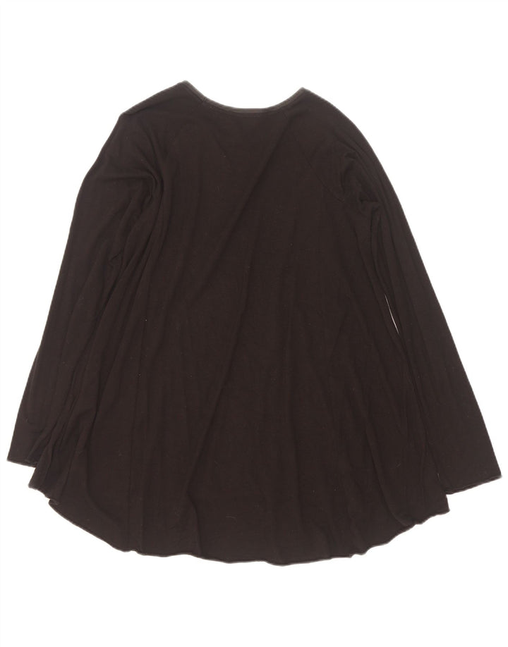 Zara Γυναικείο τοπ Μακρύ μακρυμάνικο UK 14 Medium Black