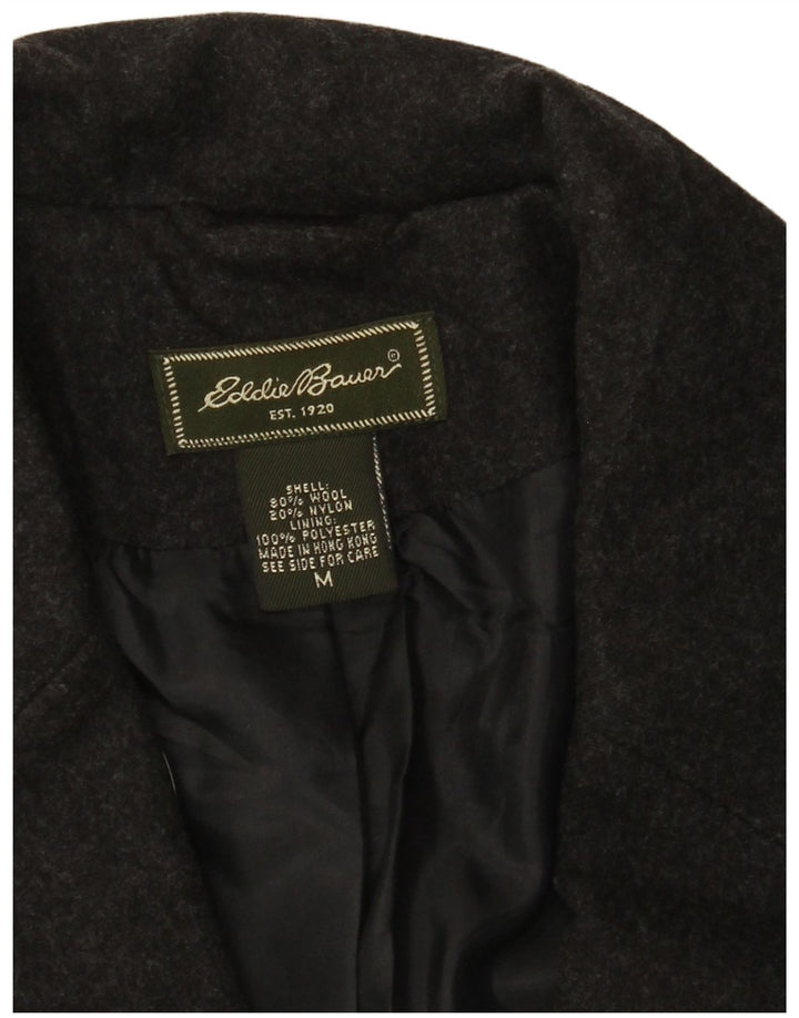 EDDIE BAUER Γυναικείο σακάκι με 3 κουμπιά σακάκι UK 14 μεσαίο γκρι μαλλί