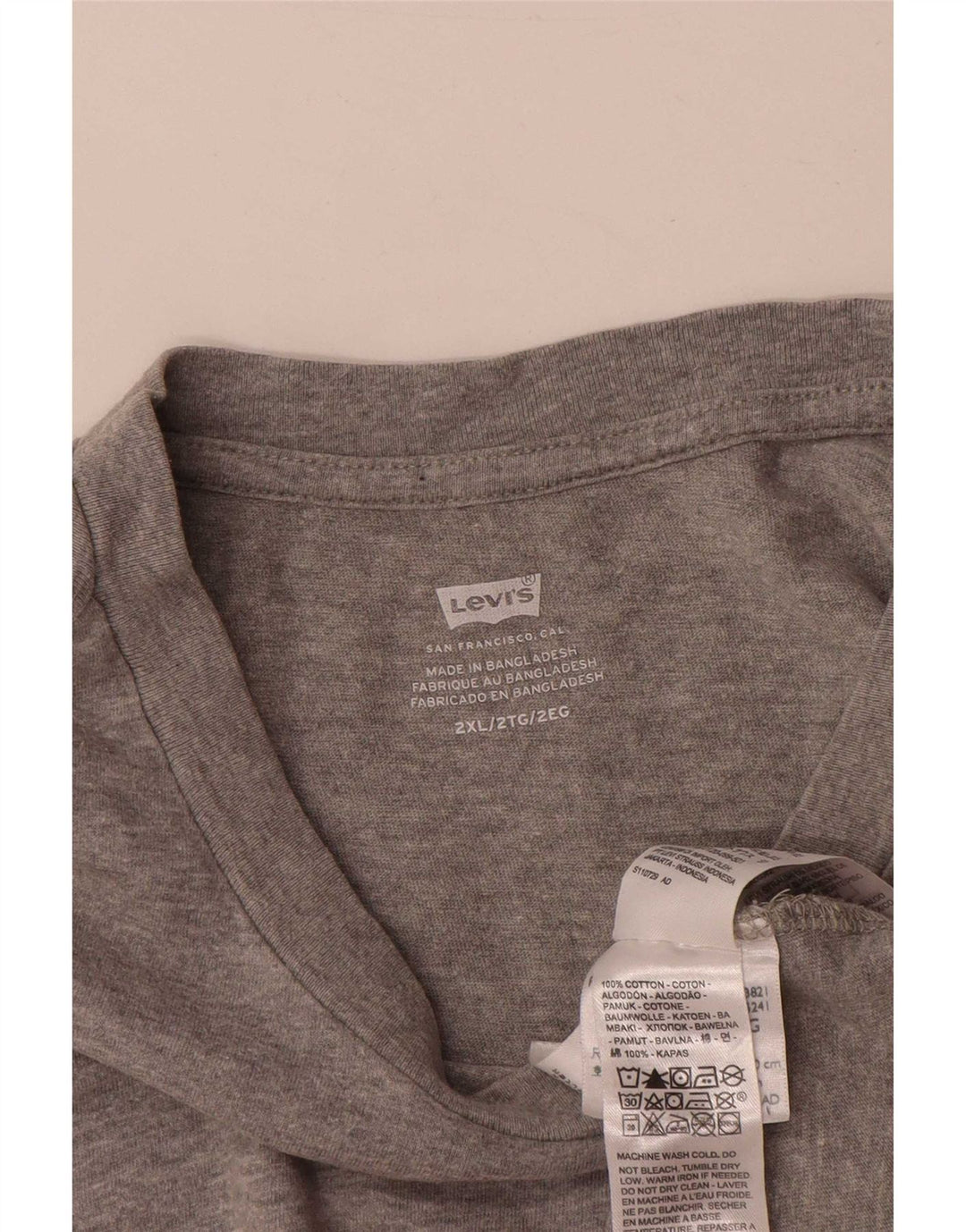 Ανδρικό γραφικό T-Shirt Levi's Top 2XL Γκρι βαμβακερό