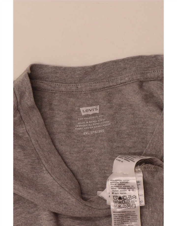 Ανδρικό γραφικό T-Shirt Levi's Top 2XL Γκρι βαμβακερό